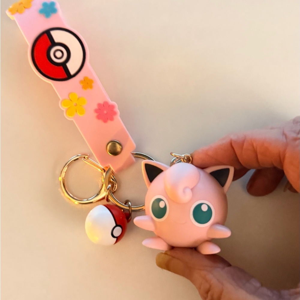 Pokémon Jiggypuff Keychain with Strap